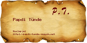 Papdi Tünde névjegykártya